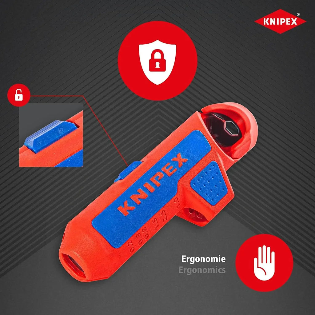 KNIPEX ErgoStrip Universal Stripping Tool for Right-Handed Users, 135 mm - 16 95 01 SB