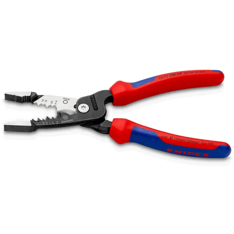 KNIPEX 1372200ME German Multifunctional Wire Stripper Strip Cut Deburr Cu Al Cables for Pro Electrician Cable Construction