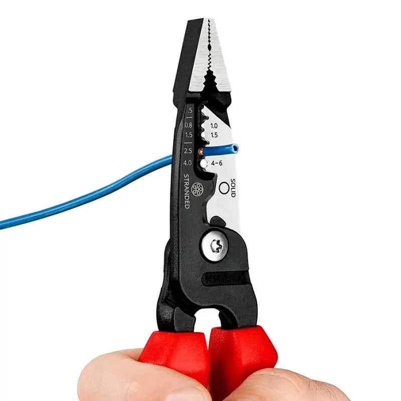 KNIPEX 1372200ME German Multifunctional Wire Stripper Strip Cut Deburr Cu Al Cables for Pro Electrician Cable Construction