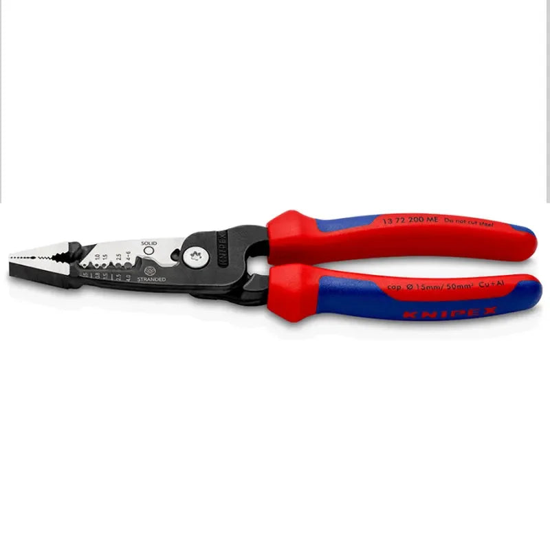 KNIPEX 1372200ME German Multifunctional Wire Stripper Strip Cut Deburr Cu Al Cables for Pro Electrician Cable Construction