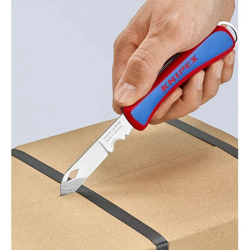 KNIPEX 162050SB Electrician's Folding Knife Plastic Handle 200 mm Multi-purpose Cutting Knife Art Knife